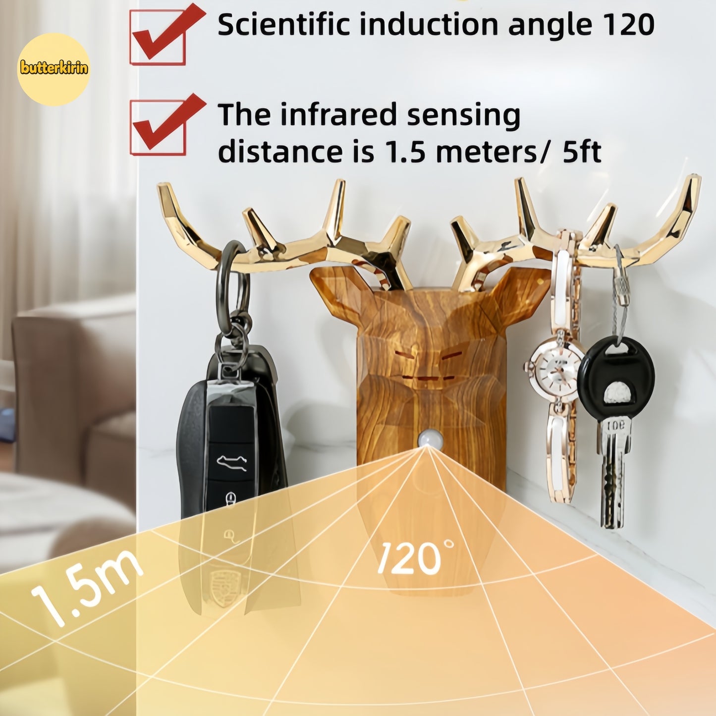 Recordatorio de voz automático infrarrojo con grabación, sensor inteligente y preciso. Ideal para personas mayores, con TDAH y familias.