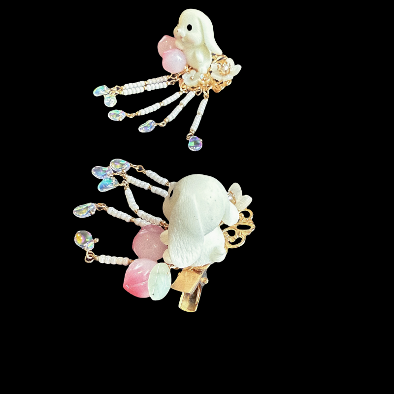 Bunny Hair Clips Easter Bunnies