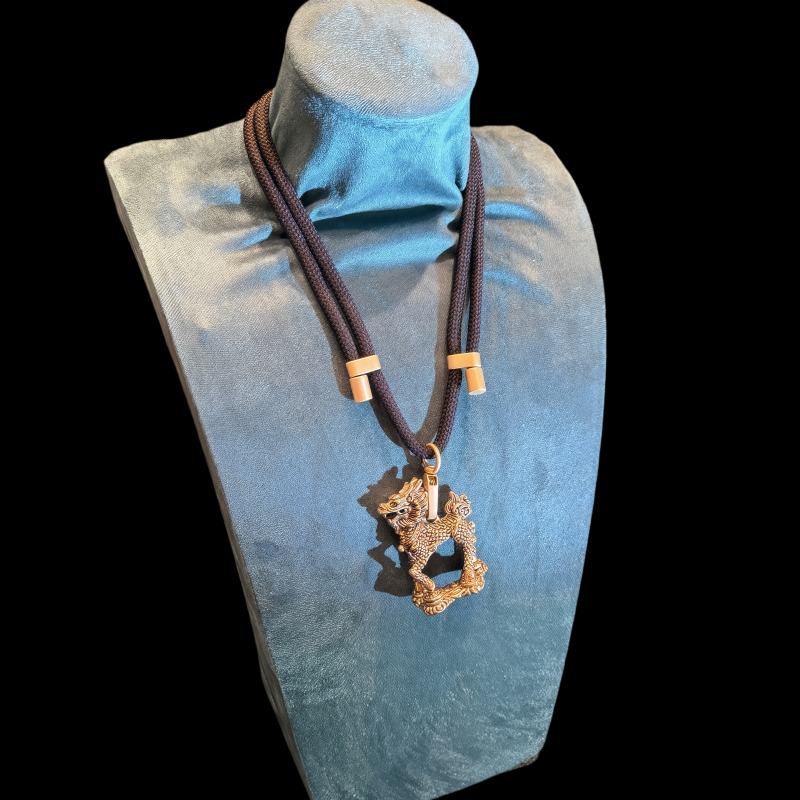 Tactical Bronze Kirin Whip Necklace