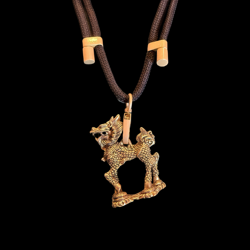 Tactical Bronze Kirin Whip Necklace