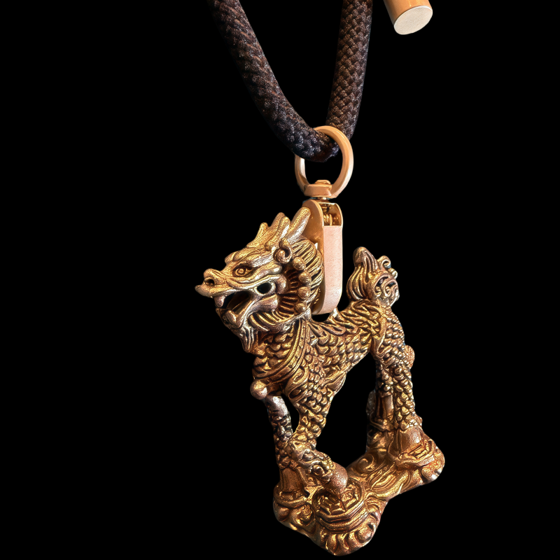 Tactical Bronze Kirin Whip Necklace