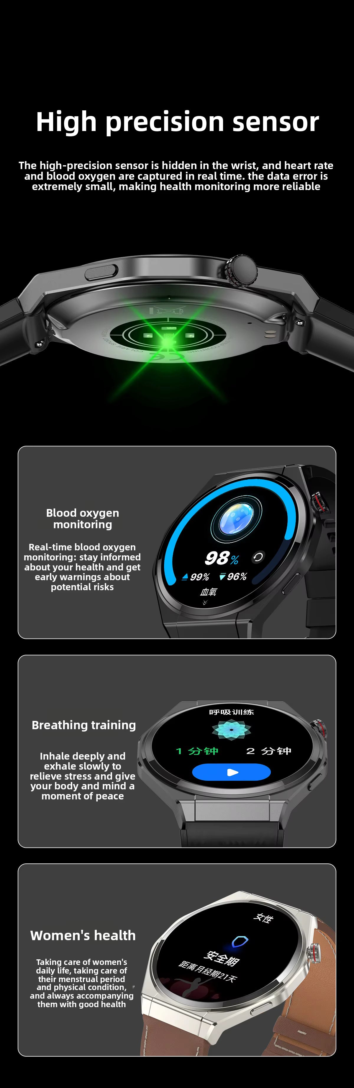 OEM Ready Smartwatch IPS Heart Rate for Call GPS Compass Altitude Barometric Pressure Outdoor Sports