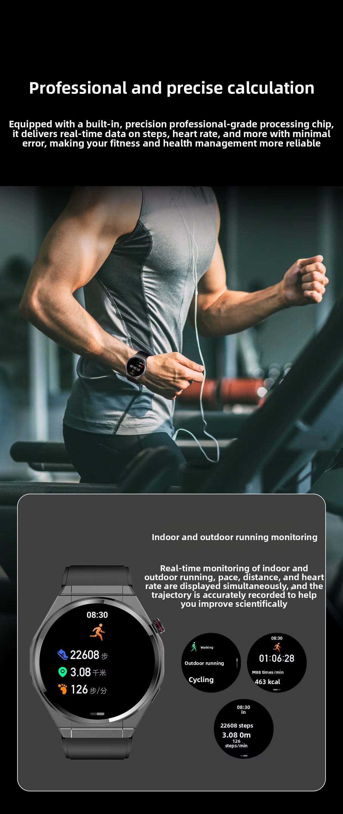 OEM Ready Smartwatch IPS Heart Rate for Call GPS Compass Altitude Barometric Pressure Outdoor Sports