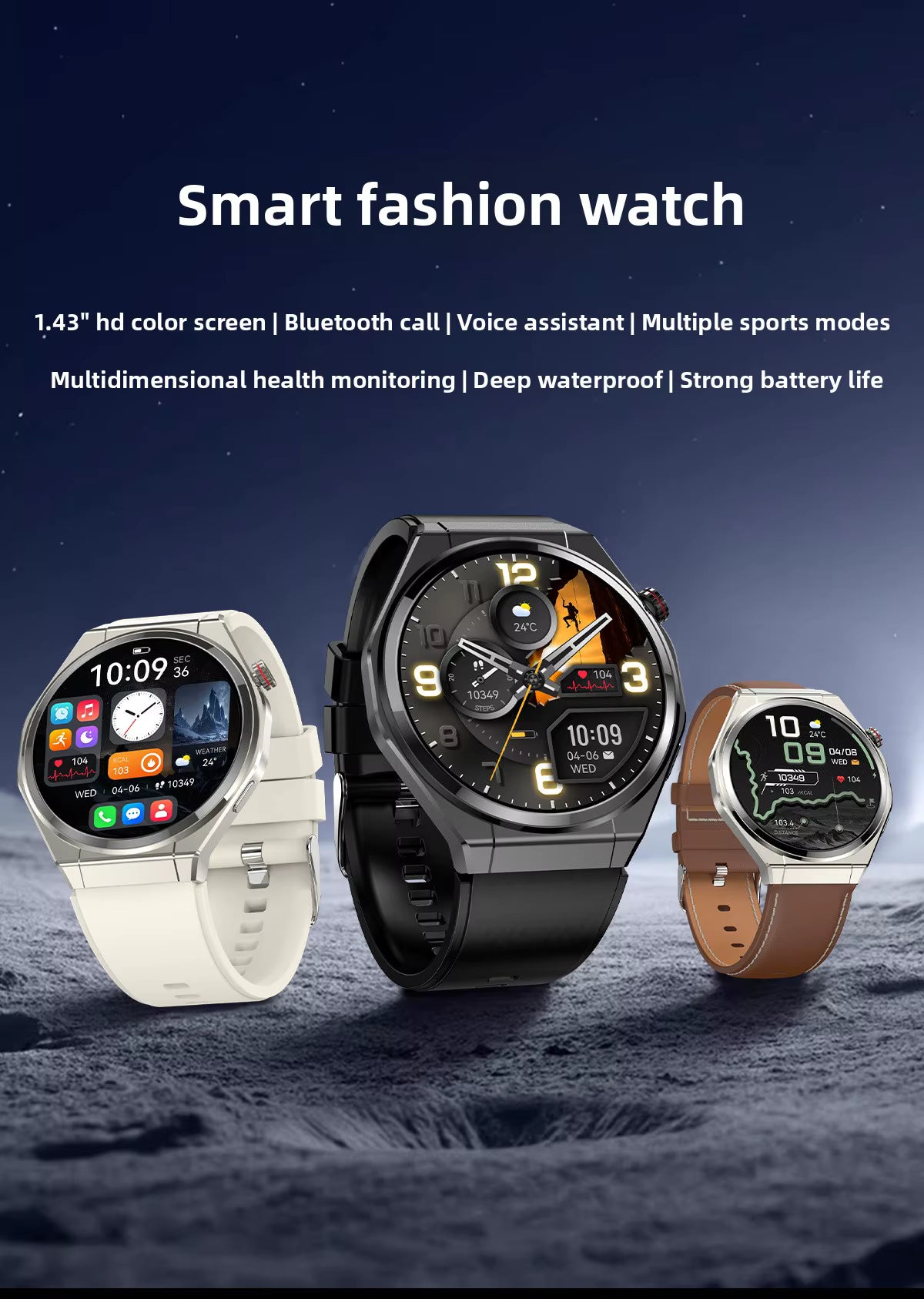 OEM Ready Smartwatch IPS Heart Rate for Call GPS Compass Altitude Barometric Pressure Outdoor Sports